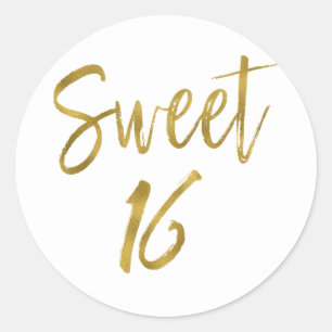 Sticker Rond 16 ans   SWEET SIXTEEN