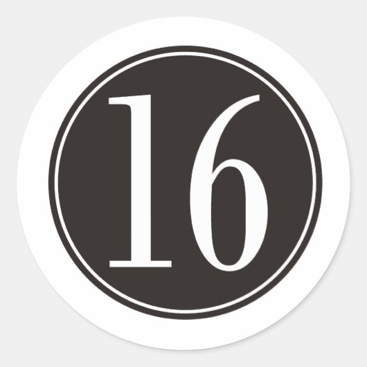 Sticker Rond #16 Cercle noir (devant) (Devant)