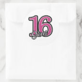 Sticker Rond 16e anniversaire (Sac)