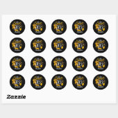 Sticker Rond 16e anniversaire. Doux 16 fille (Feuille)