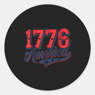 Sticker Rond 1776 amérique patriotique vintage