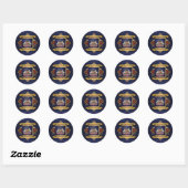Sticker Rond 17e Cavalerie de Pennsylvanie (Feuille)