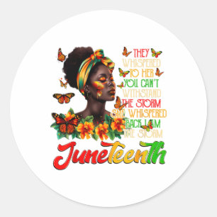 Sticker Rond 17ème Africaine-Américaine Noire