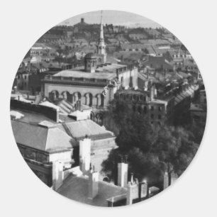 Sticker Rond 1859 :  Une vue de Boston semblant du sud
