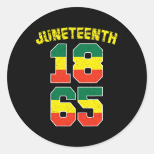 Sticker Rond 1865, 1865 Ancêtres Black Pride African Amer