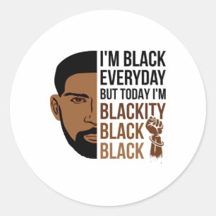 Sticker Rond 1865, 1865, Blackity Black History Ame africaine
