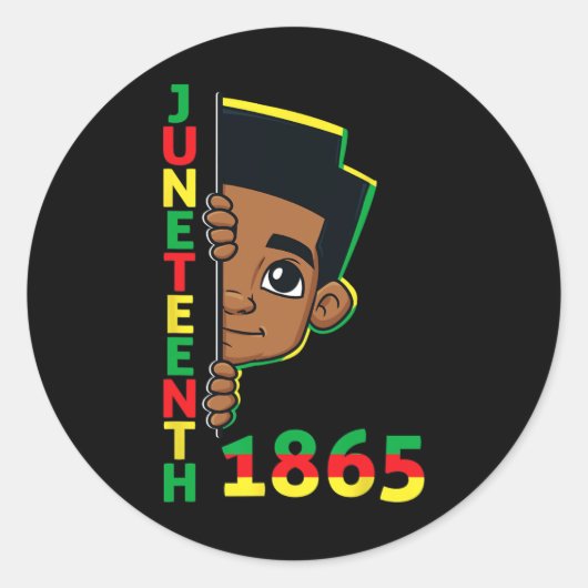 Sticker Rond 1865, 1865, Cool, roi de la peau Brown B (Devant)