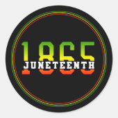 Sticker Rond 1865, 1865, fête de la liberté noire (Devant)