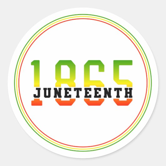 Sticker Rond 1865, 1865, fête de la liberté noire (Devant)