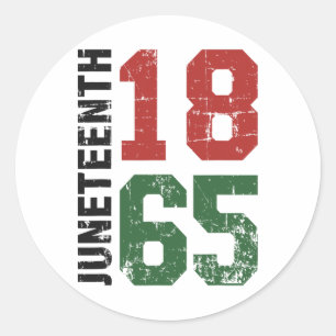 Sticker Rond 1865, 1865, fête l'histoire de l'Amérique noire