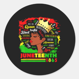 Sticker Rond 1865, 1865, Fierté Célébrer les femmes noires Afri