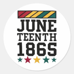 Sticker Rond 1865, 1865, Journée de la liberté noire en Afrique