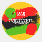 Sticker Rond 1865, Drapeau de la Liberté (Devant)