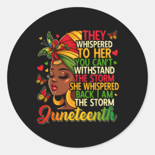 Sticker Rond 1865 Femme noire 1865 Sa