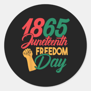Sticker Rond 1865 : Hommes du Jour de la liberté noire