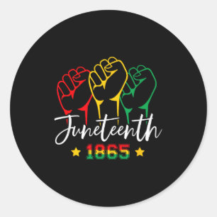 Sticker Rond 1865 juneteenth célèbre la liberté des afro-améric