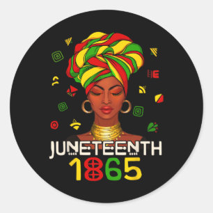 Sticker Rond 1865 Le dix-neuvième jour célèbre la liberté afro-