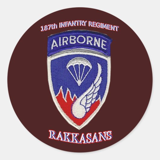 Sticker Rond 187e régiment d'infanterie (Devant)