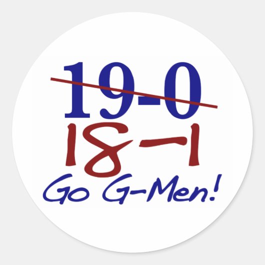 Sticker Rond 18-1 Go G-Men (Devant)