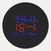 Sticker Rond 18 1 Go G Men  (Devant)