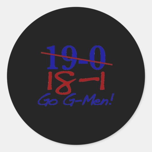 Sticker Rond 18 1 Go G Men  (Devant)