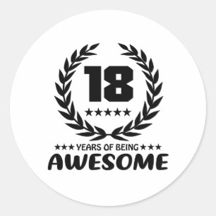 Sticker Rond 18 ans d'être impressionnant