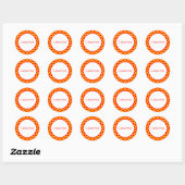Sticker Rond 18 heures par jour Modèle (Feuille)