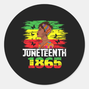 Sticker Rond 18 juin 1865 Fête de l'Indépendance Black Pride No