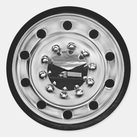 Sticker Rond 18 Wheelin' (Devant)