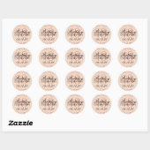Sticker Rond 18e anniversaire Rose Gold Faux Parties scintillan (Feuille)