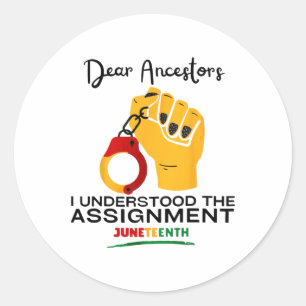 Sticker Rond 18E Junte Chers Ancêtres, J'Ai Compris L'Ignorance
