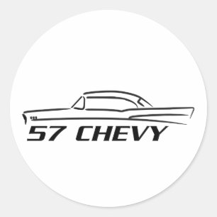 Sticker Rond 1957 Chevy Hard Top Type