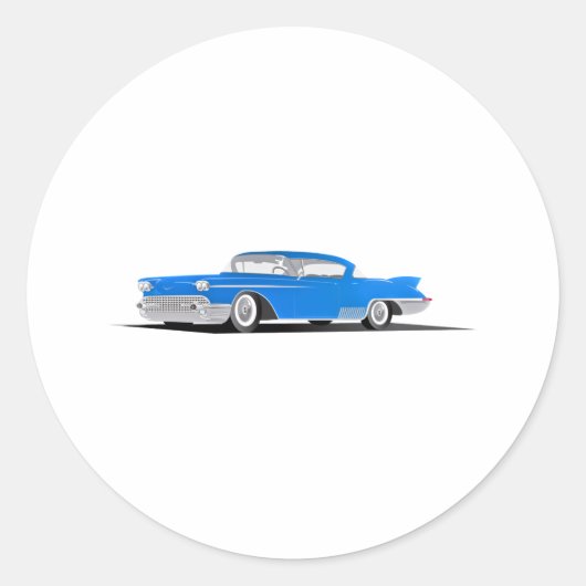 Sticker Rond 1958 Cadillac El Dorado (Devant)