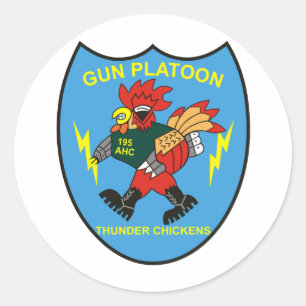 Sticker Rond 195e Assault Helicopter Co