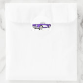 Sticker Rond 1961 Corvette C1 : Purple Finish : (Sac)