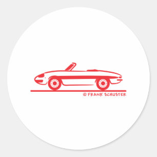 Sticker Rond 1966 Alfa Romeo Duetto Spider Veloce