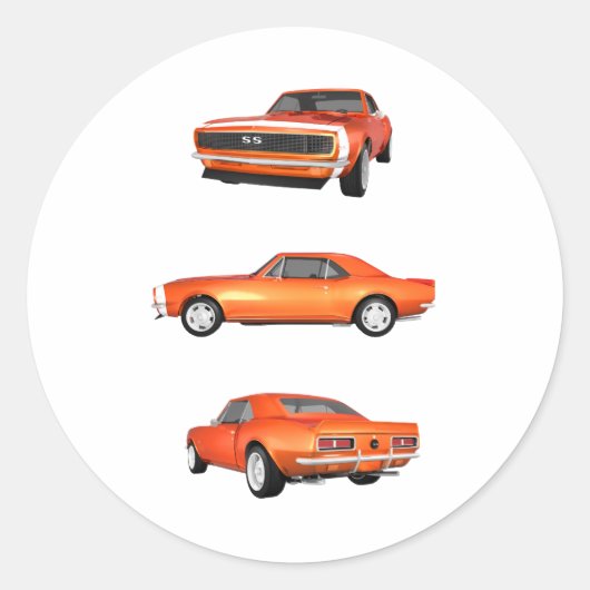 Sticker Rond 1967 Camaro SS : (Devant)