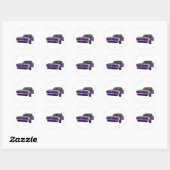 Sticker Rond 1967 Camaro SS : Purple Finish : 3D Model : (Feuille)
