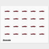 Sticker Rond 1968 Chevelle SS : Candy Apple Finish (Feuille)