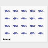 Sticker Rond 1970 Chevelle SS : Finition bleue : (Feuille)
