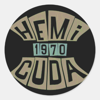 STICKER ROND 1970 HEMI CUDA