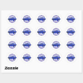 Sticker Rond 1970 monte carlo minuit bleu (Feuille)