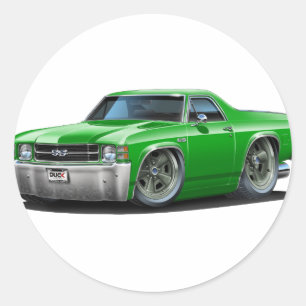Sticker Rond 1971-72 Camion vert El Camino