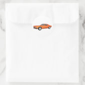 Sticker Rond 1972 Camaro : Muscle Car : Orange Finish : (Sac)