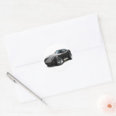 Sticker Rond 1973-76 Corvette Black Car (Enveloppe)