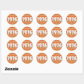 Sticker Rond 1976 vintage (Feuille)