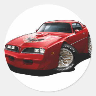 Sticker Rond 1977-78 Rouge trans-Am