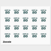 STICKER ROND 1980 (Feuille)