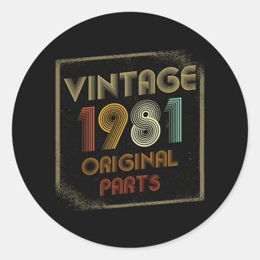 Sticker Rond 1981 vintage (Devant)