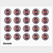 STICKER ROND 1982 (Feuille)